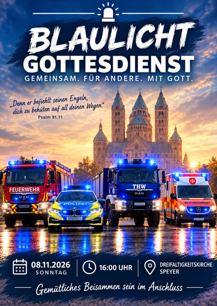 Plakat "Blaulichtgottesdienst"